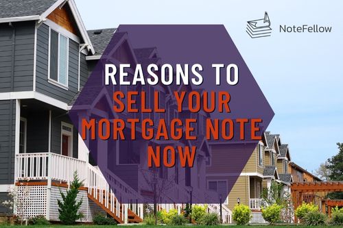 Photo of Townhomes with Words "Reasons to Sell Your Mortgage Note"